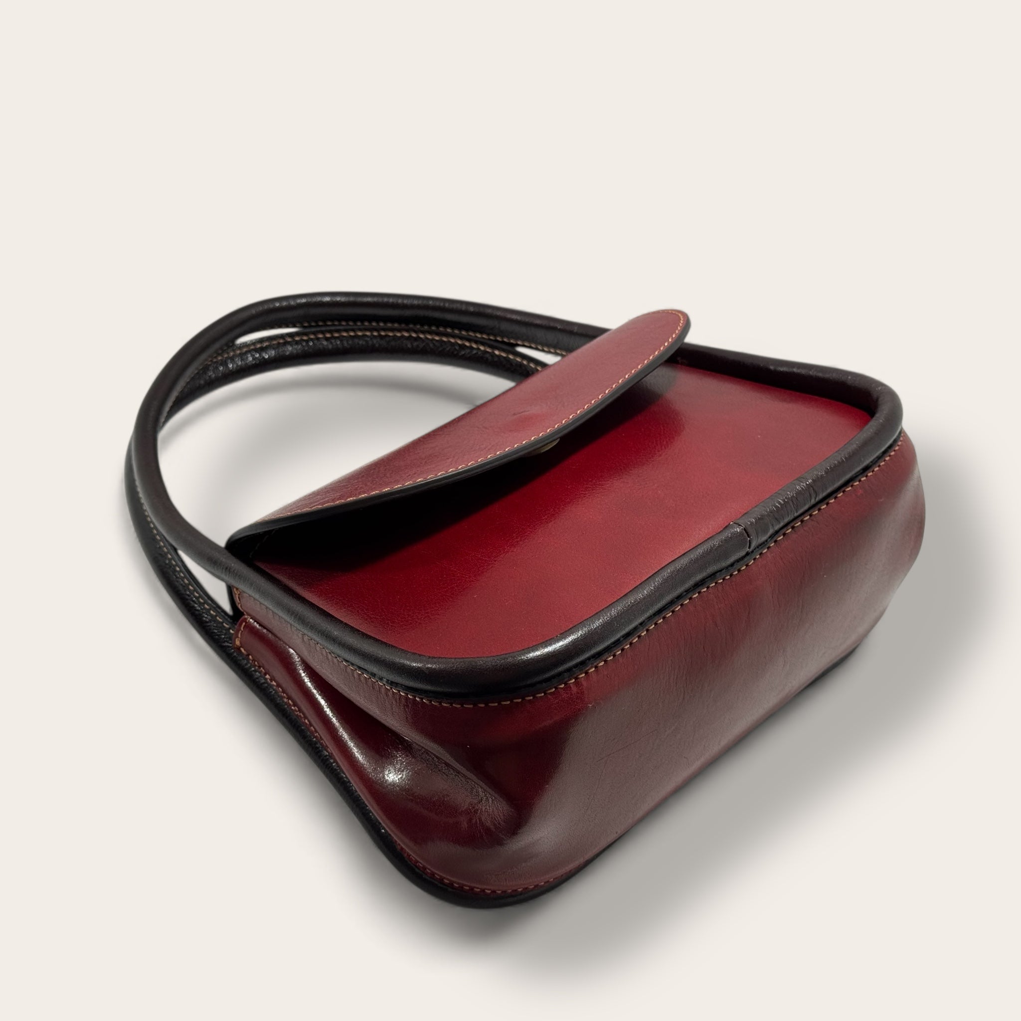 Borsa "Venere" Bordeaux e marrone - Florence Italy