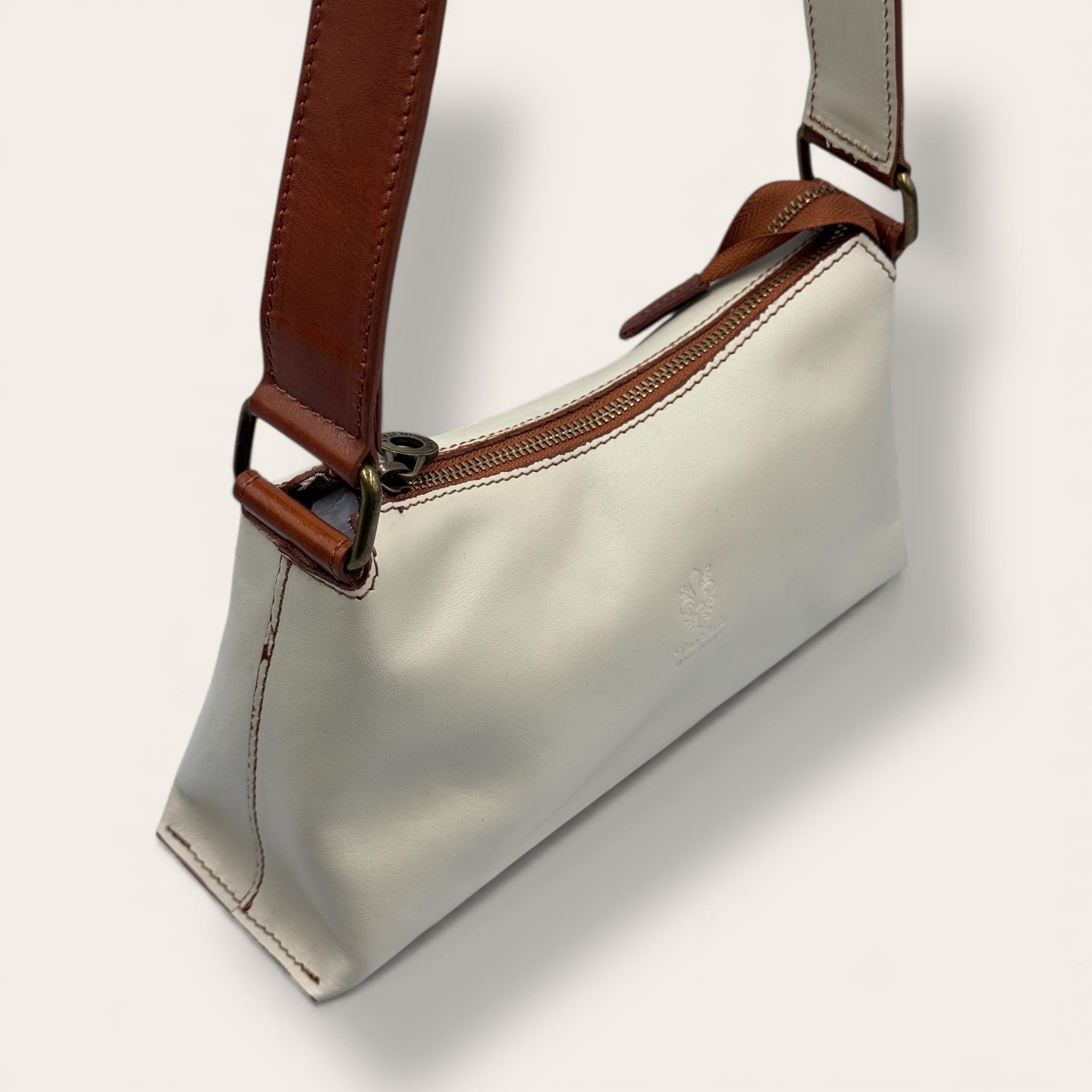 Borsa Novella Avorio in vera pelle | Florence Italy