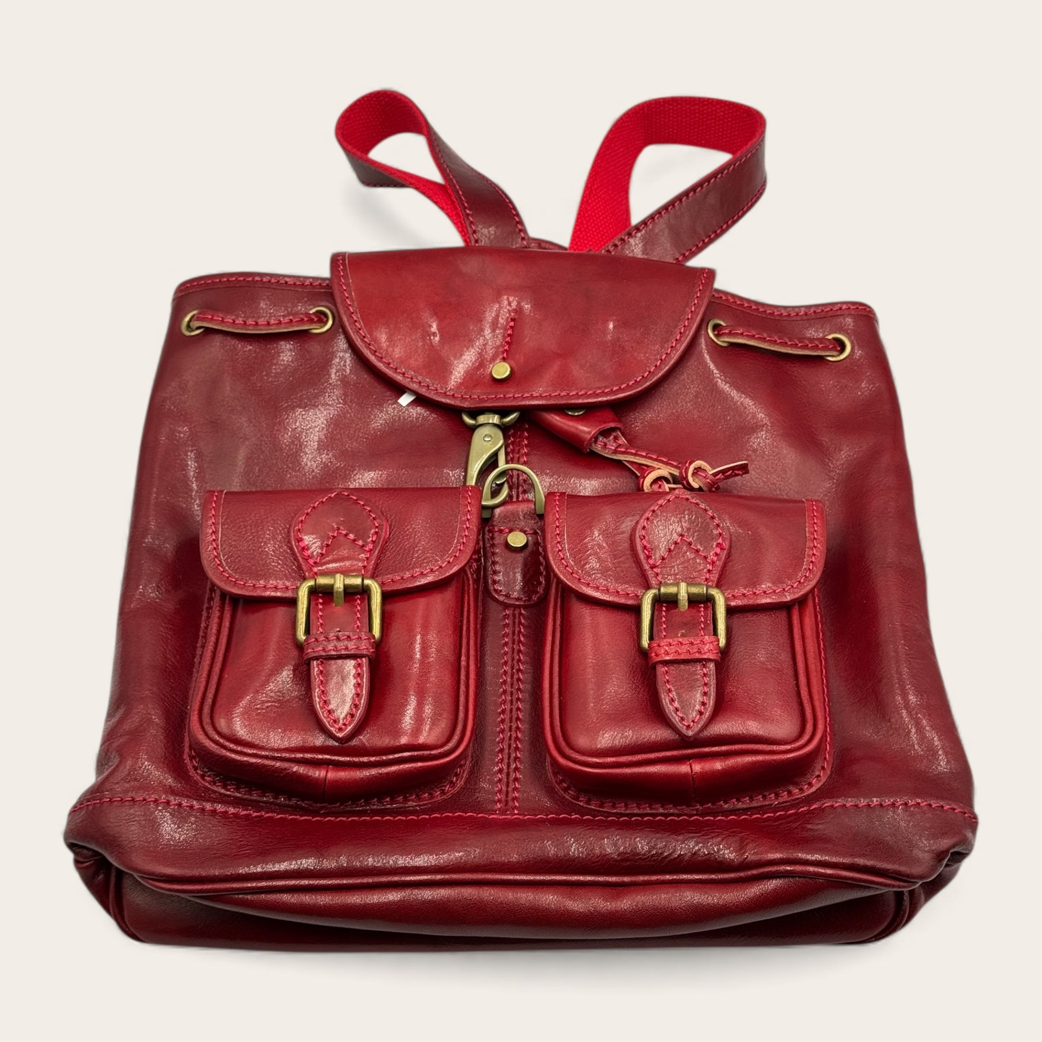 Zaino Firenze – Zaino bordeaux in Vera Pelle Artigianale | Made in Italy