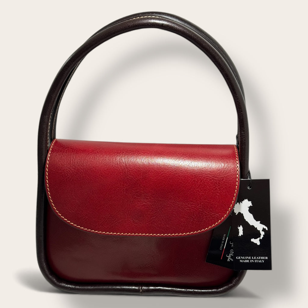 Borsa "Venere" Bordeaux e marrone - Florence Italy