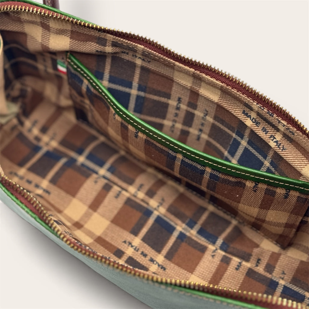 Borsa "Lungarno" verde e marrone - Florence Italy