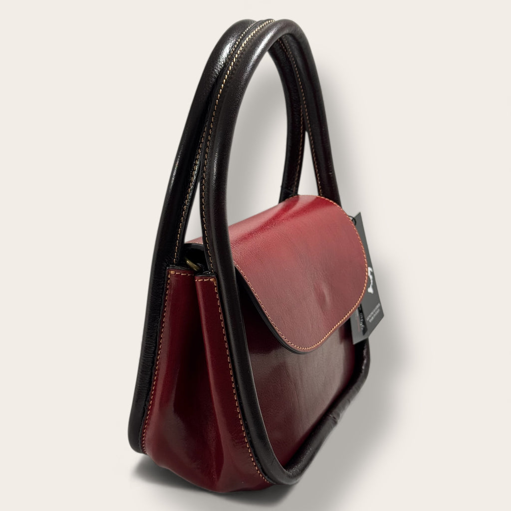 Borsa "Venere" Bordeaux e marrone - Florence Italy