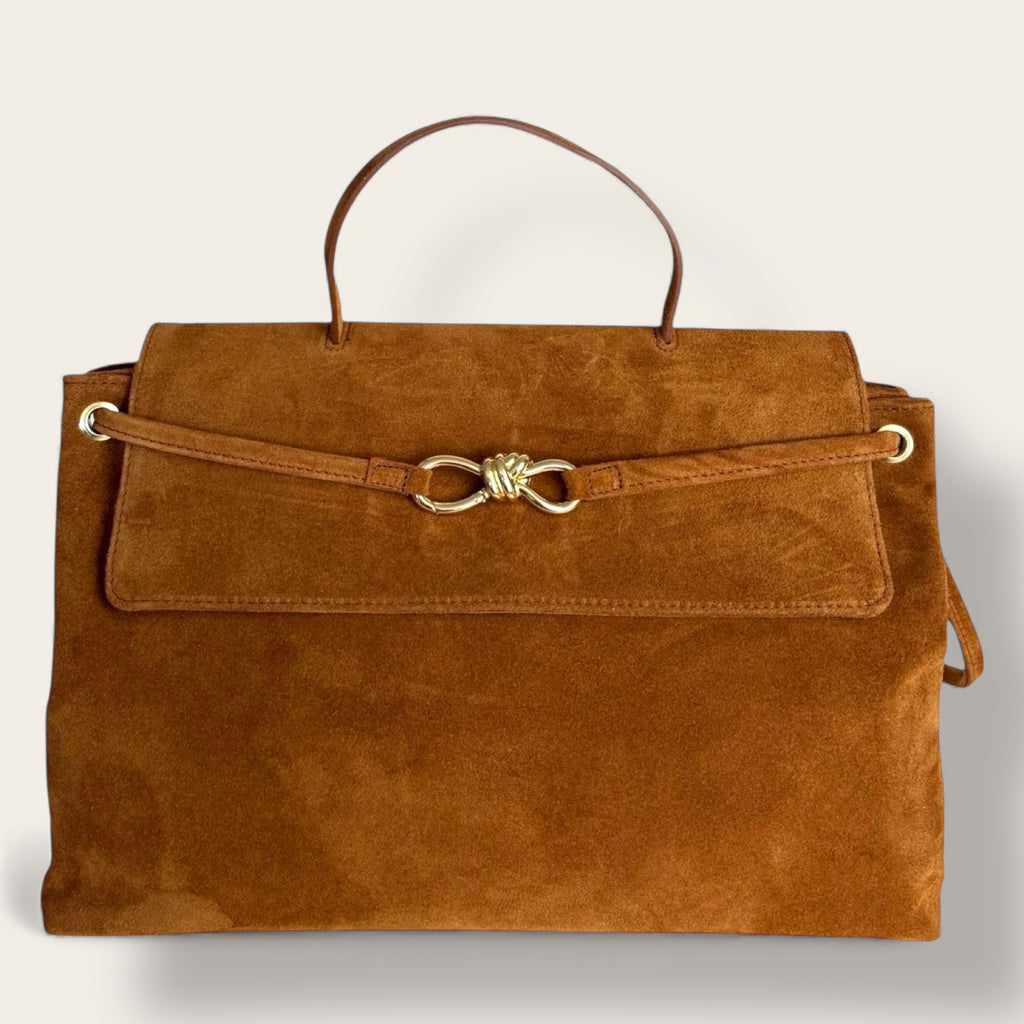 Borsa Aurea in vera pelle scamosciata | Florence Italy