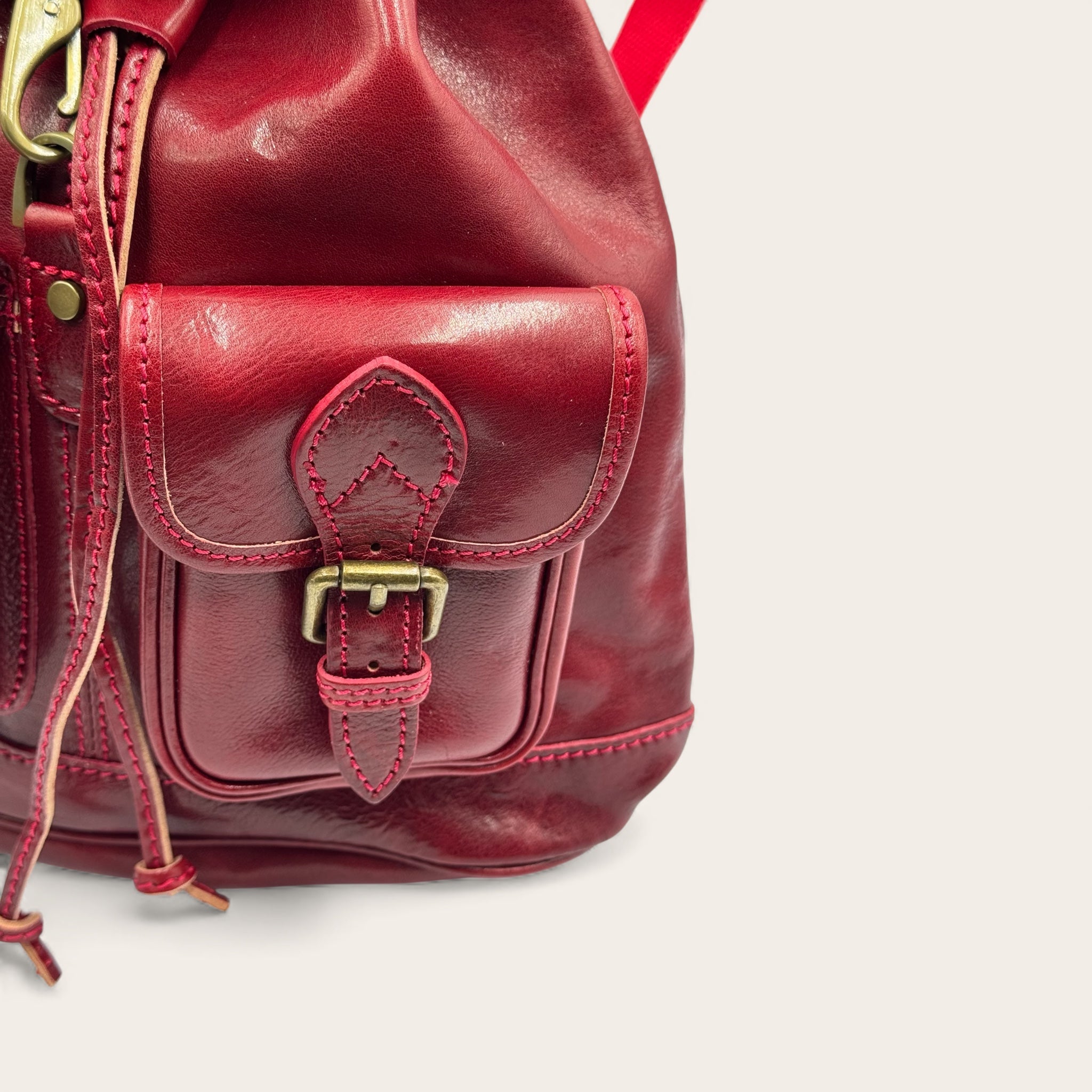 Zaino Firenze – Zaino bordeaux in Vera Pelle Artigianale | Made in Italy