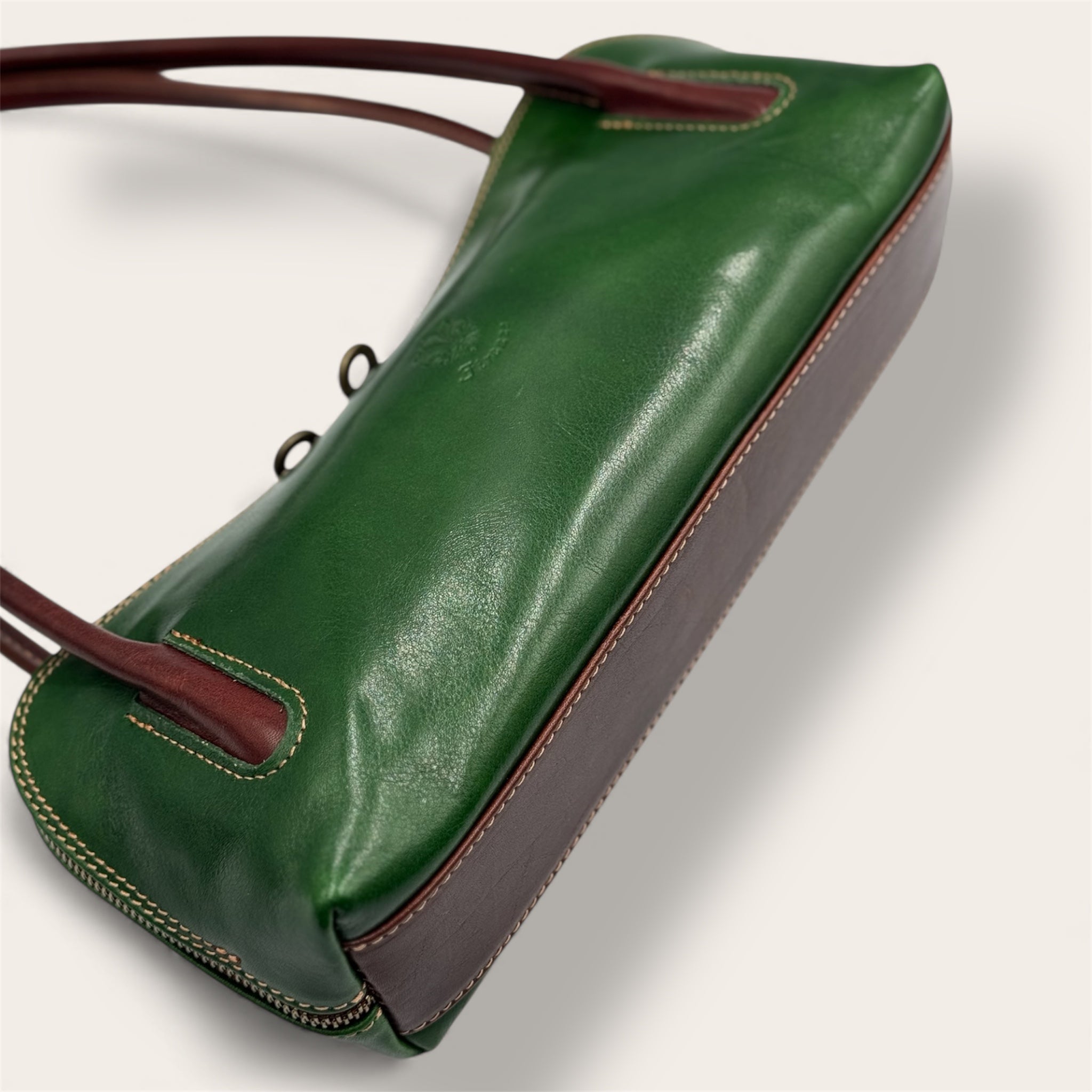 Borsa "Lungarno" verde e marrone - Florence Italy