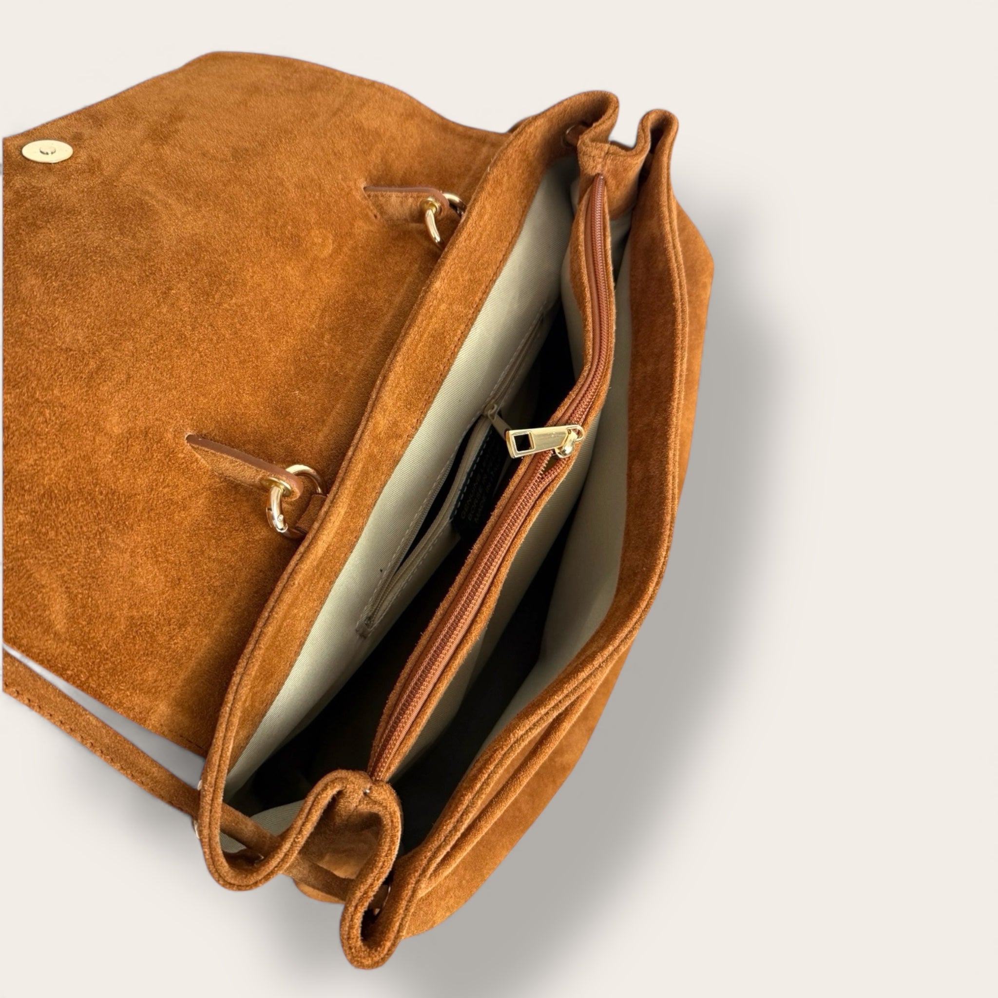 Borsa Aurea in vera pelle scamosciata | Florence Italy