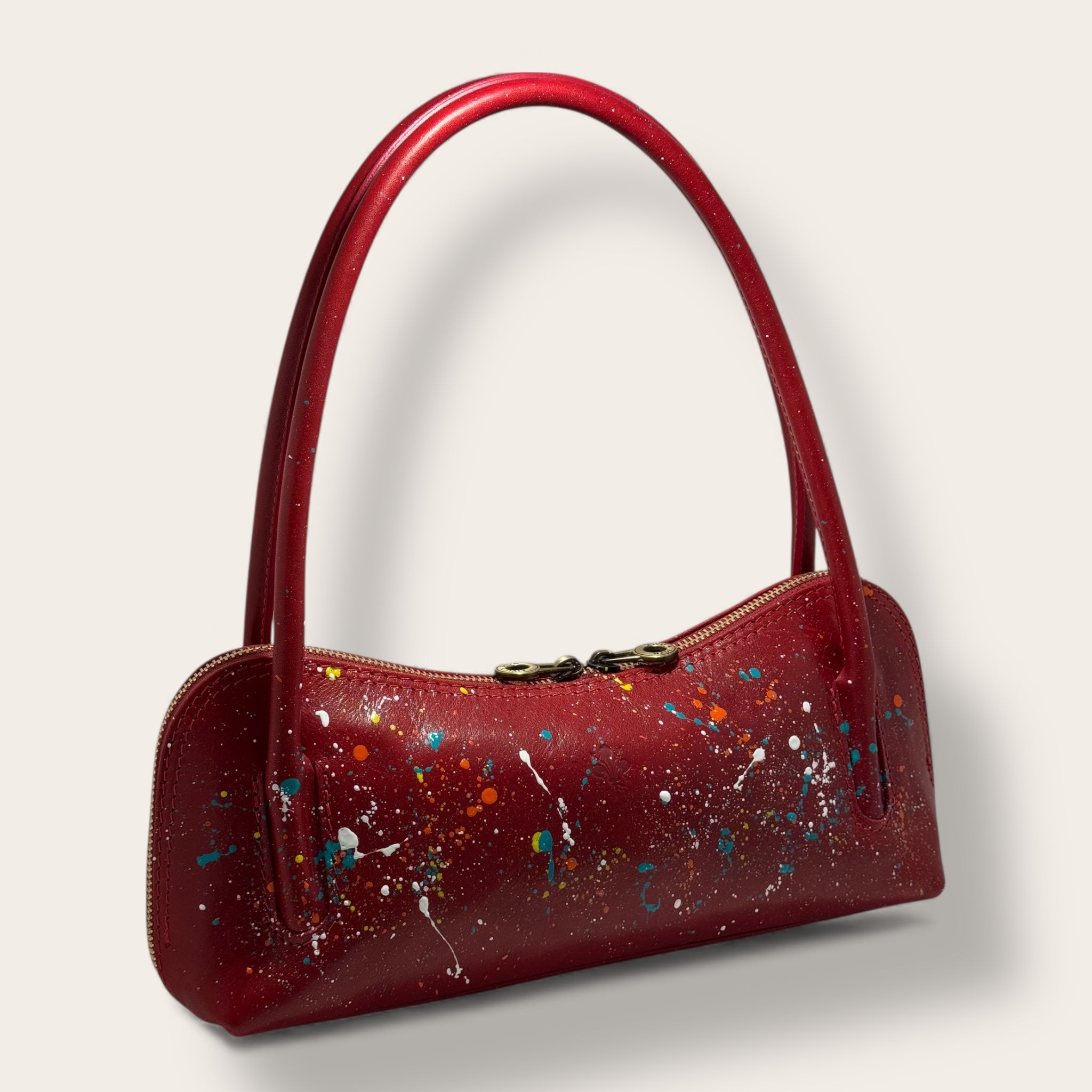 Belvedere – Borsa in pelle dipinta a mano | Pezzo Unico | Florence Italy