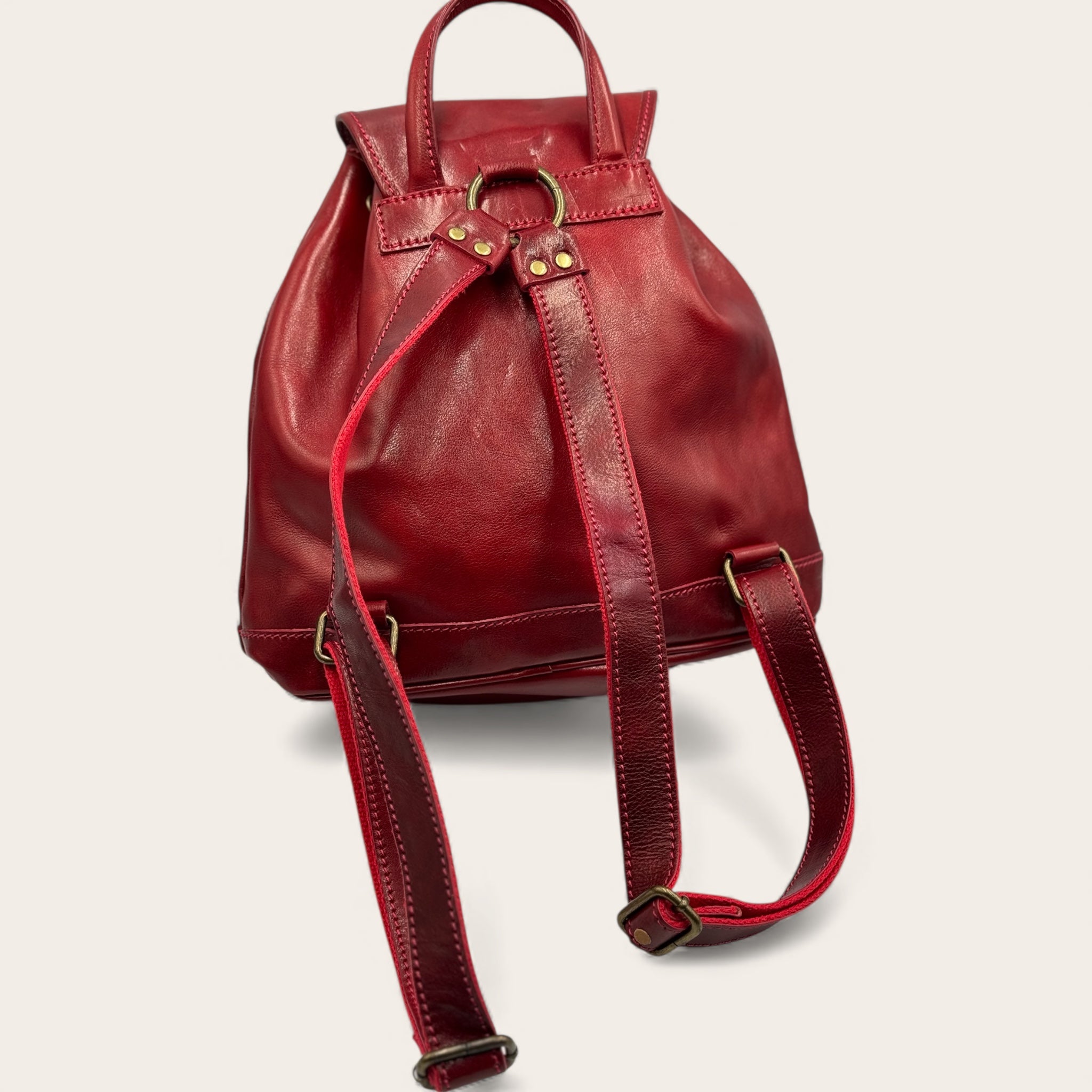 Zaino Firenze – Zaino bordeaux in Vera Pelle Artigianale | Made in Italy