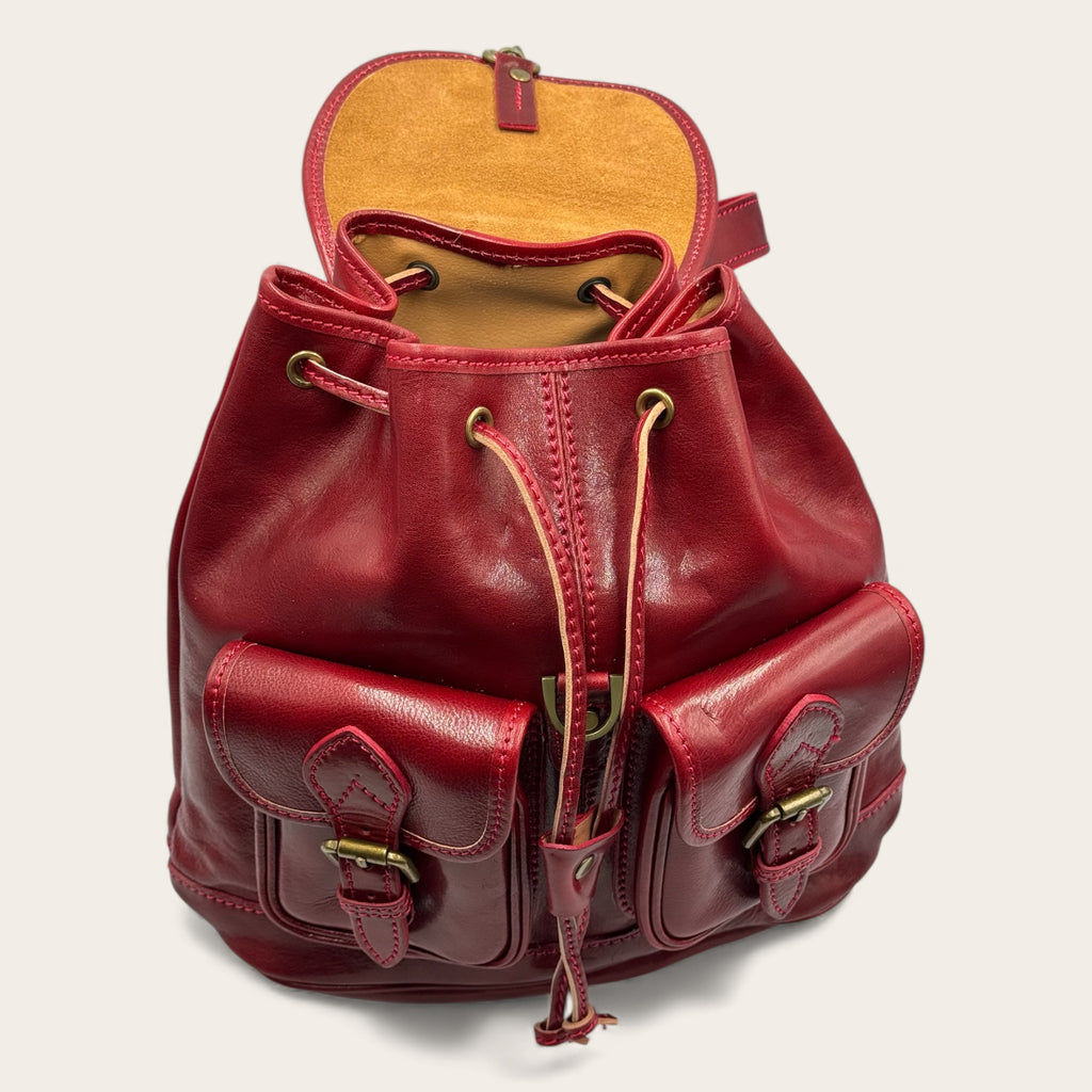 Zaino Firenze – Zaino bordeaux in Vera Pelle Artigianale | Made in Italy