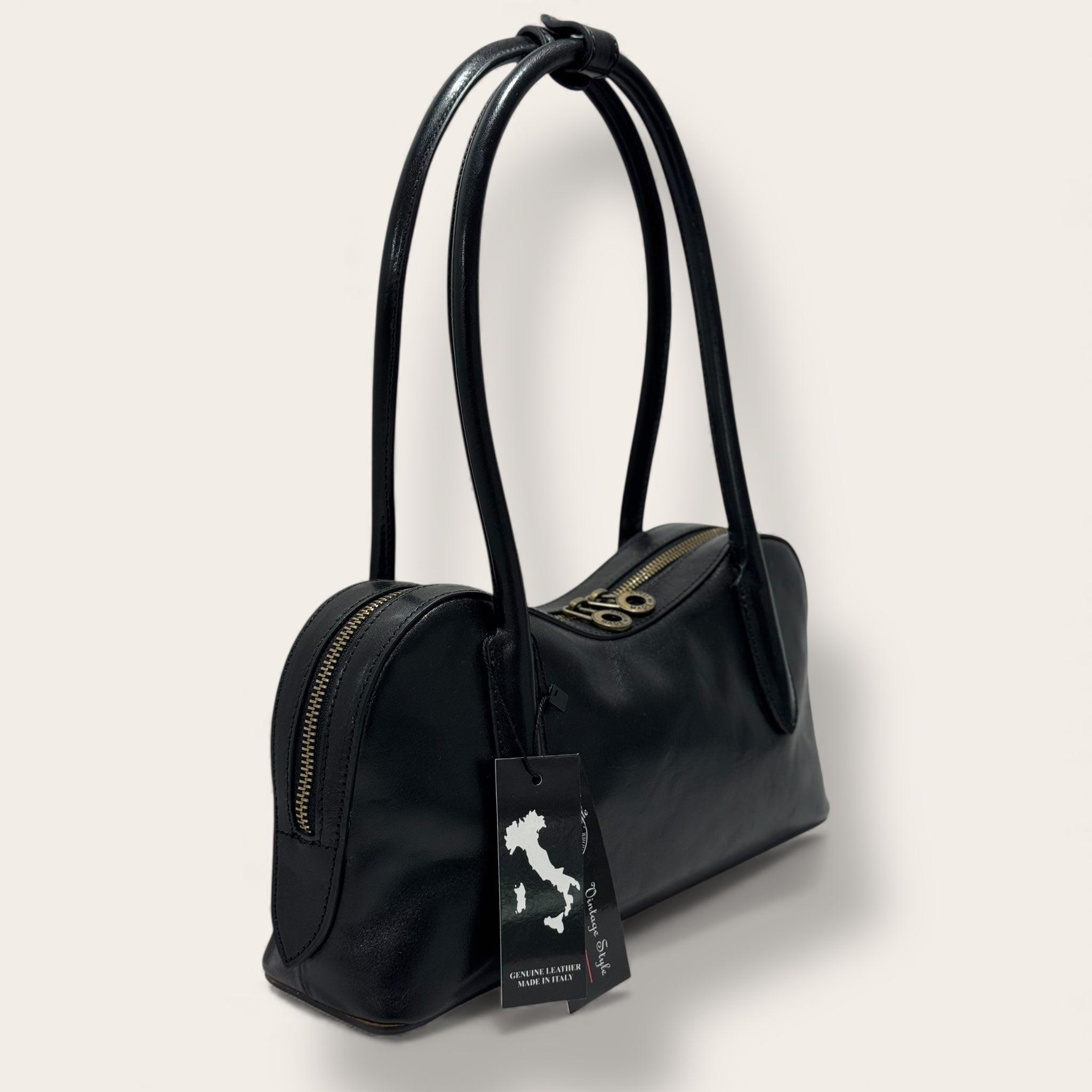 Florence Italy – Tornabuoni Nero | Borsa in Pelle Made in Italy