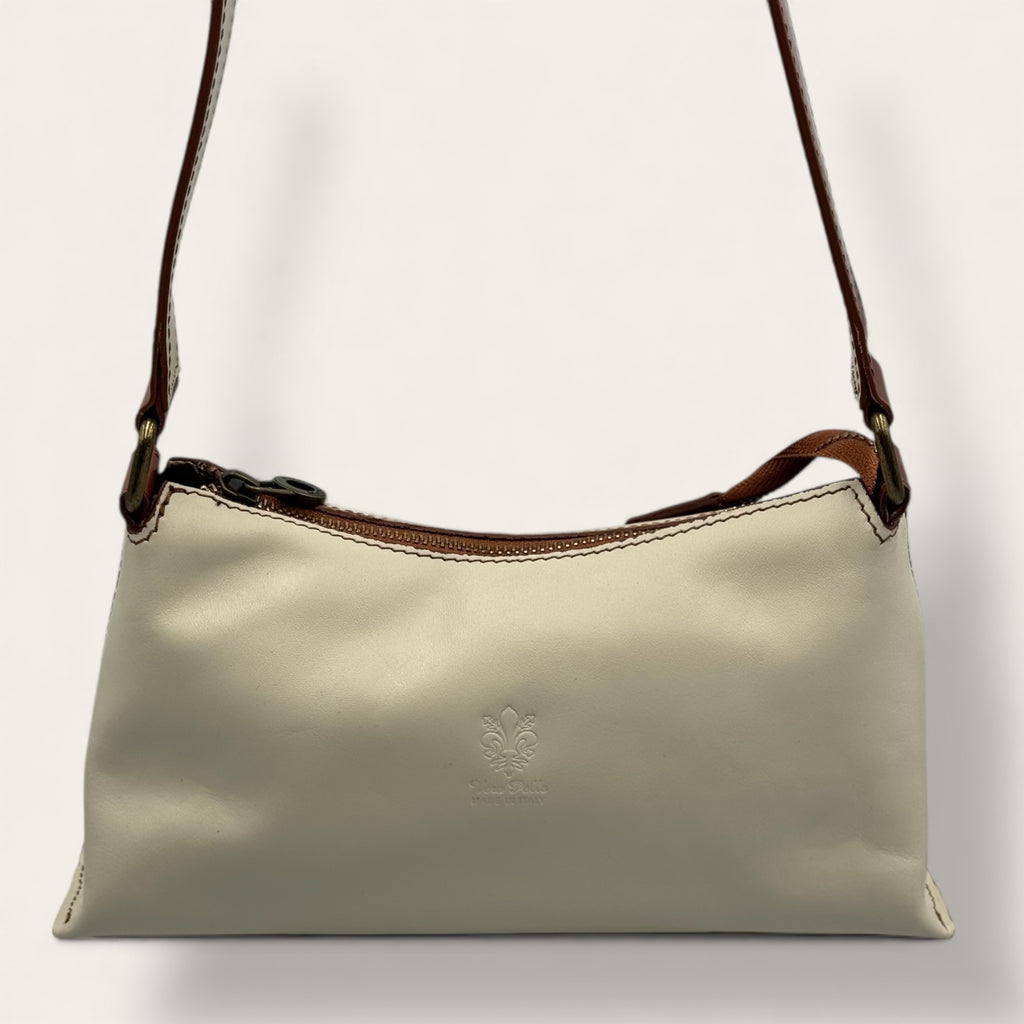 Borsa Novella Avorio in vera pelle | Florence Italy