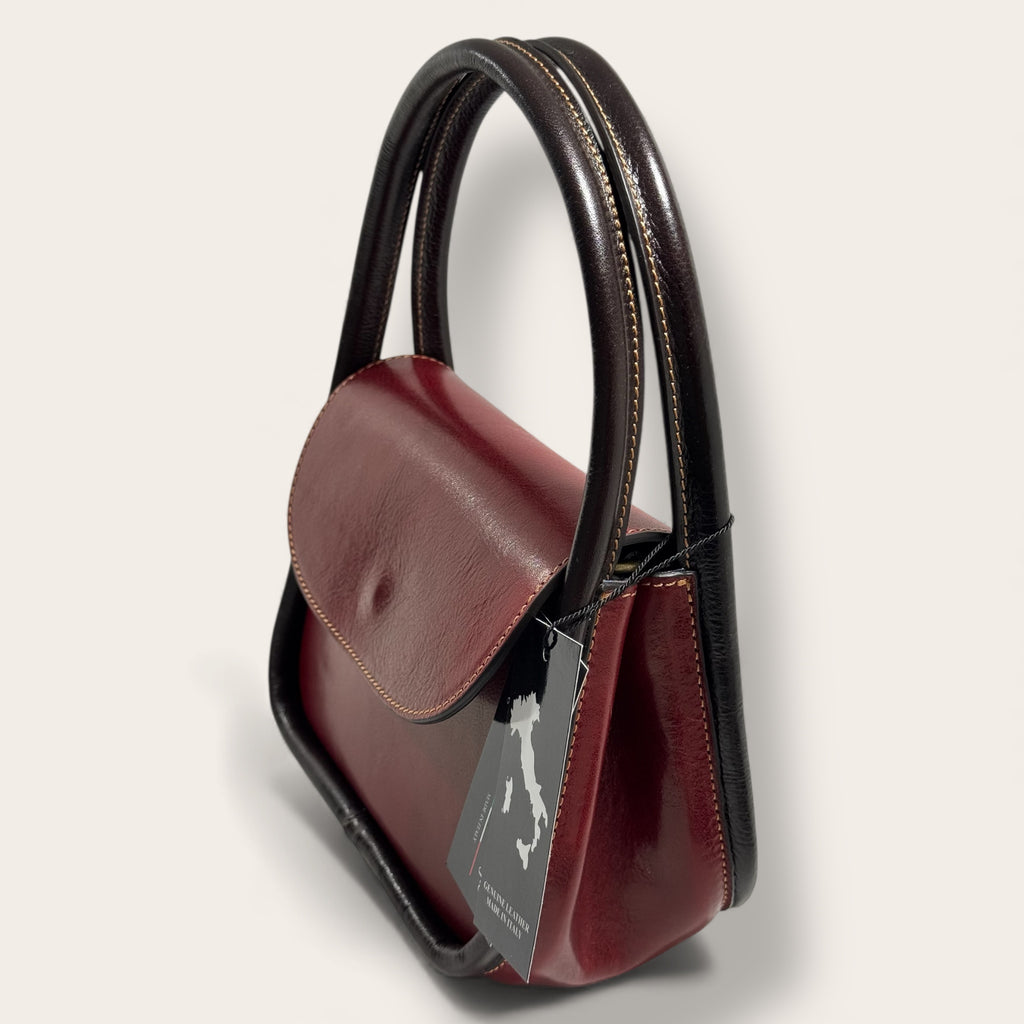 Borsa "Venere" Bordeaux e marrone - Florence Italy