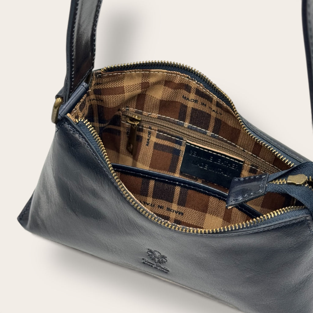 Borsa Novella Blu in vera pelle | Florence Italy